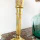 Glass and brass table lamp