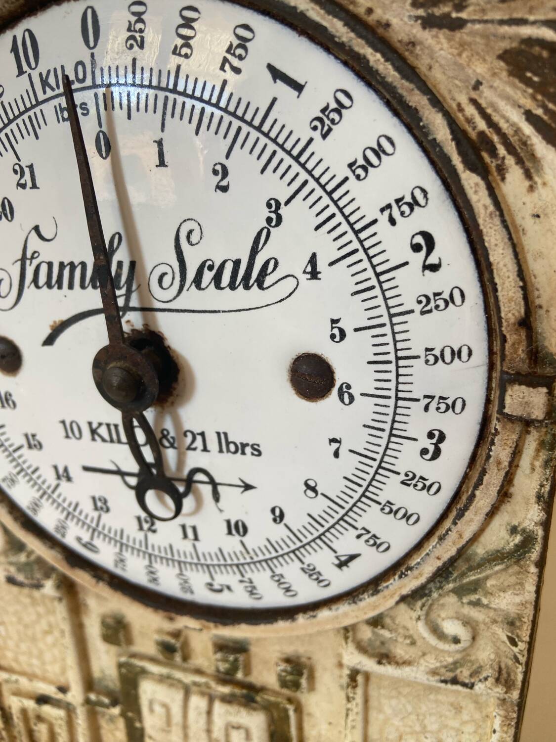 1920s Cast Iron Kitchen Scale - Wirtschafts-Waage