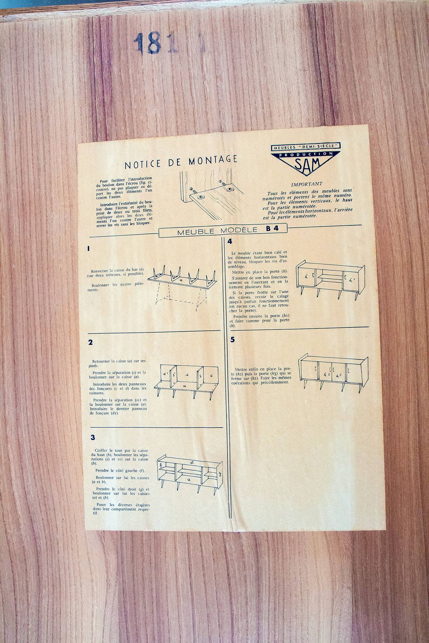 Enfilade éditée par S.A.M, 1958