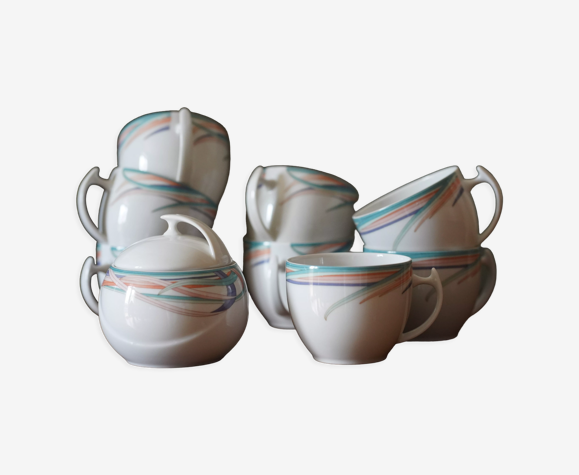 Ensemble 8 tasses et sucrier Bavaria