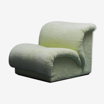 Light green sponge armchair doimo 70s vintage modern
