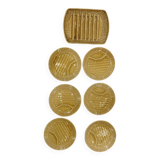 Assiettes à asperges en céramique Sarreguemines