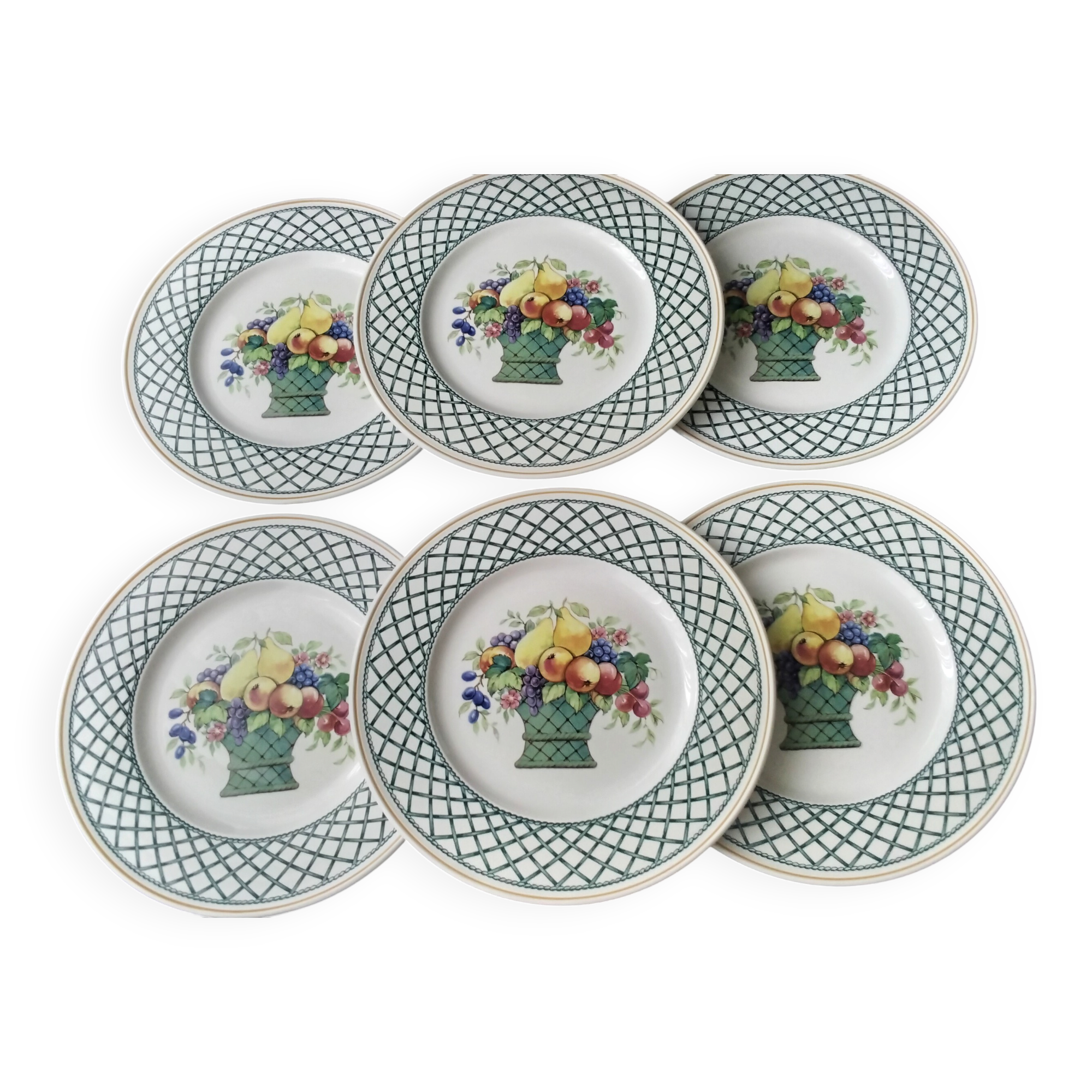 6 dessert plates Villeroy Boch Model Basket