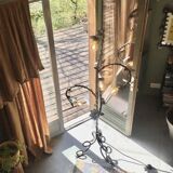 Lampadaire en fer forgé français, tournant du siècle