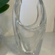 Asymmetrical crystal vase by Schneider from the 1960s - 1970s.