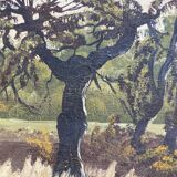 Painting of a landscape signed LEF