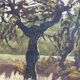 Painting of a landscape signed LEF