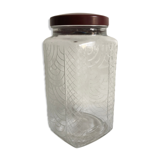 Bocal avec bouchon bakelite - motifs à volutes