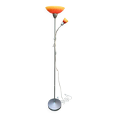 Globo floor reading lamp – Orange/yellow glass lampshades from the 1920s