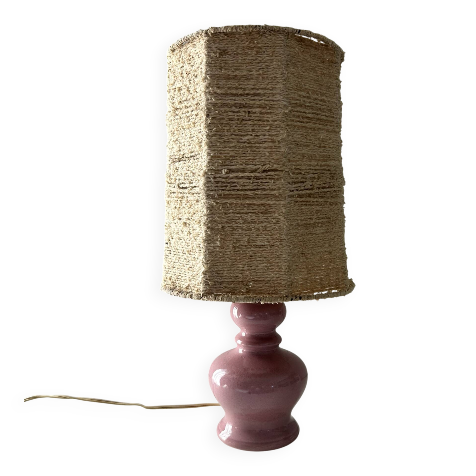 Bohemian lamp in ceramic and wool
