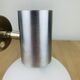 Space age opaline globe wall light, adjustable, and brushed metal, 1960s.