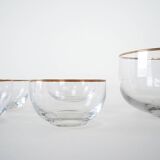 Glass serving set, Italian design, 1970s, made in Italy