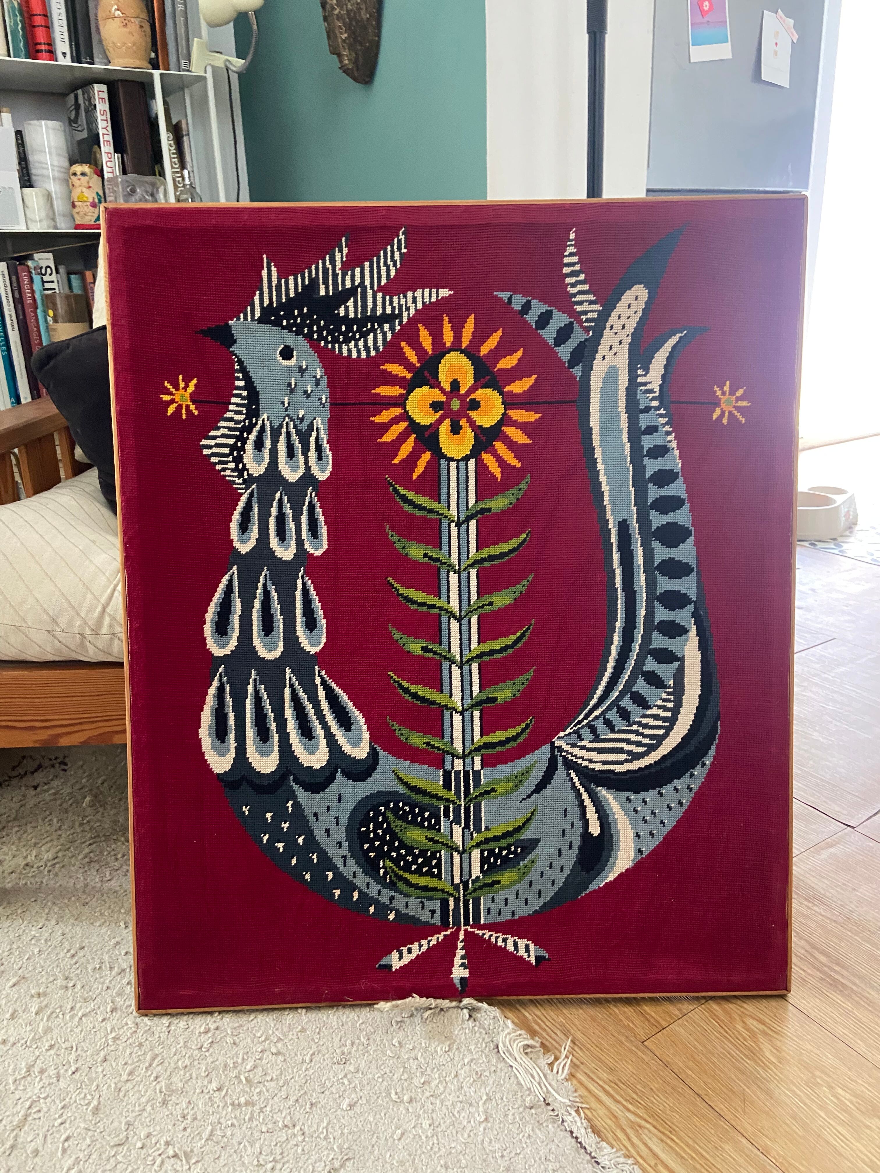 Royal Paris handmade wall tapestry 70s
