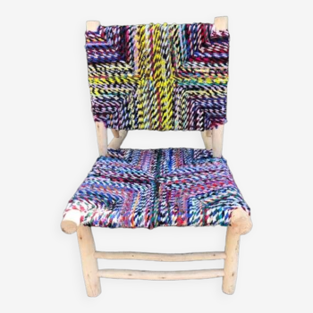 Multicolor lemon wood armchair