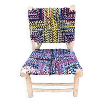 Fauteuil bois de citronnier multicolore