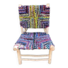 Fauteuil bois de citronnier multicolore