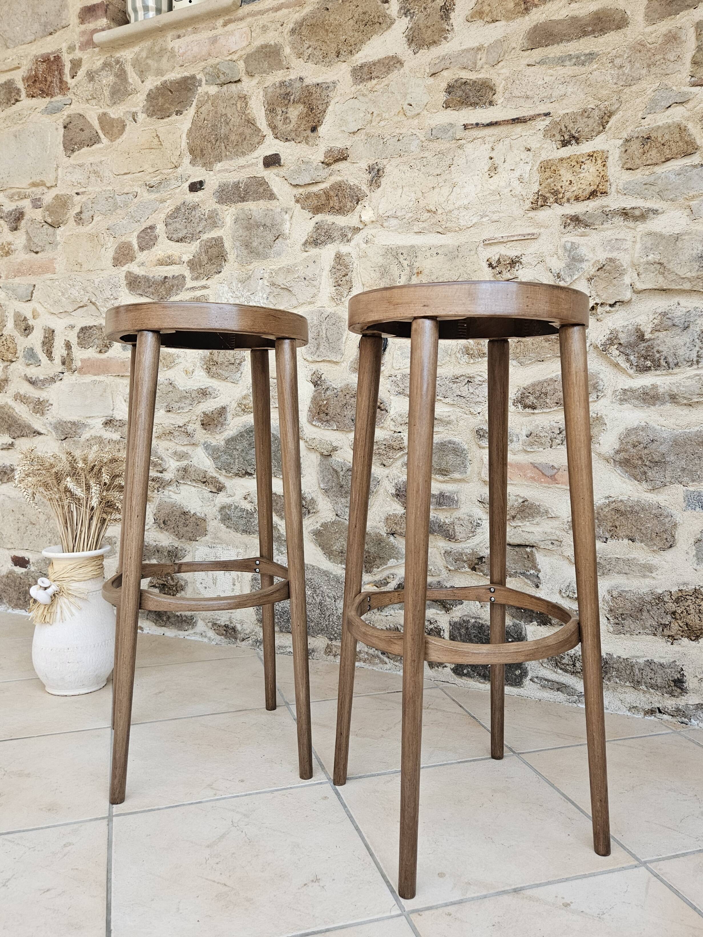 Paire tabourets hauts Baumann