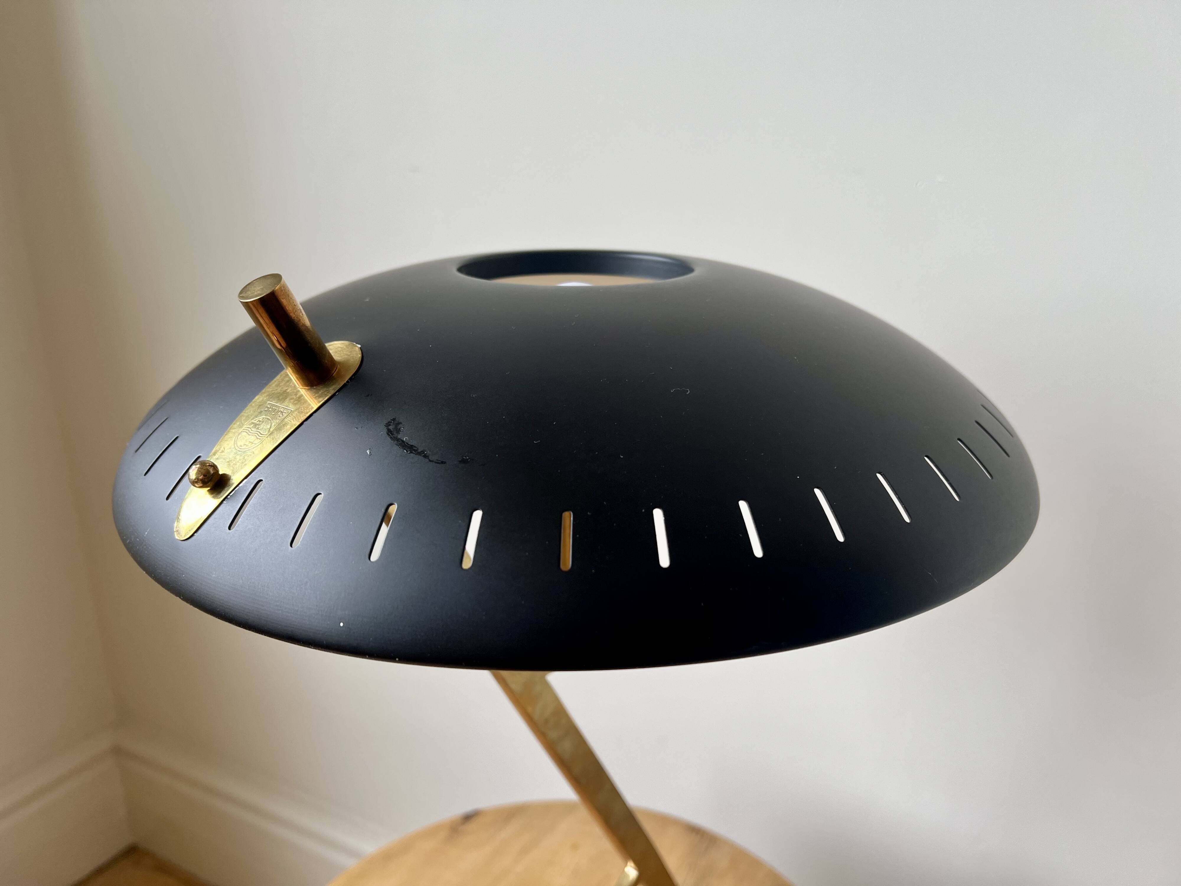 Vintage mid century Decora Z Lamp by Louis Kalff for Philips, Belgium, 1950