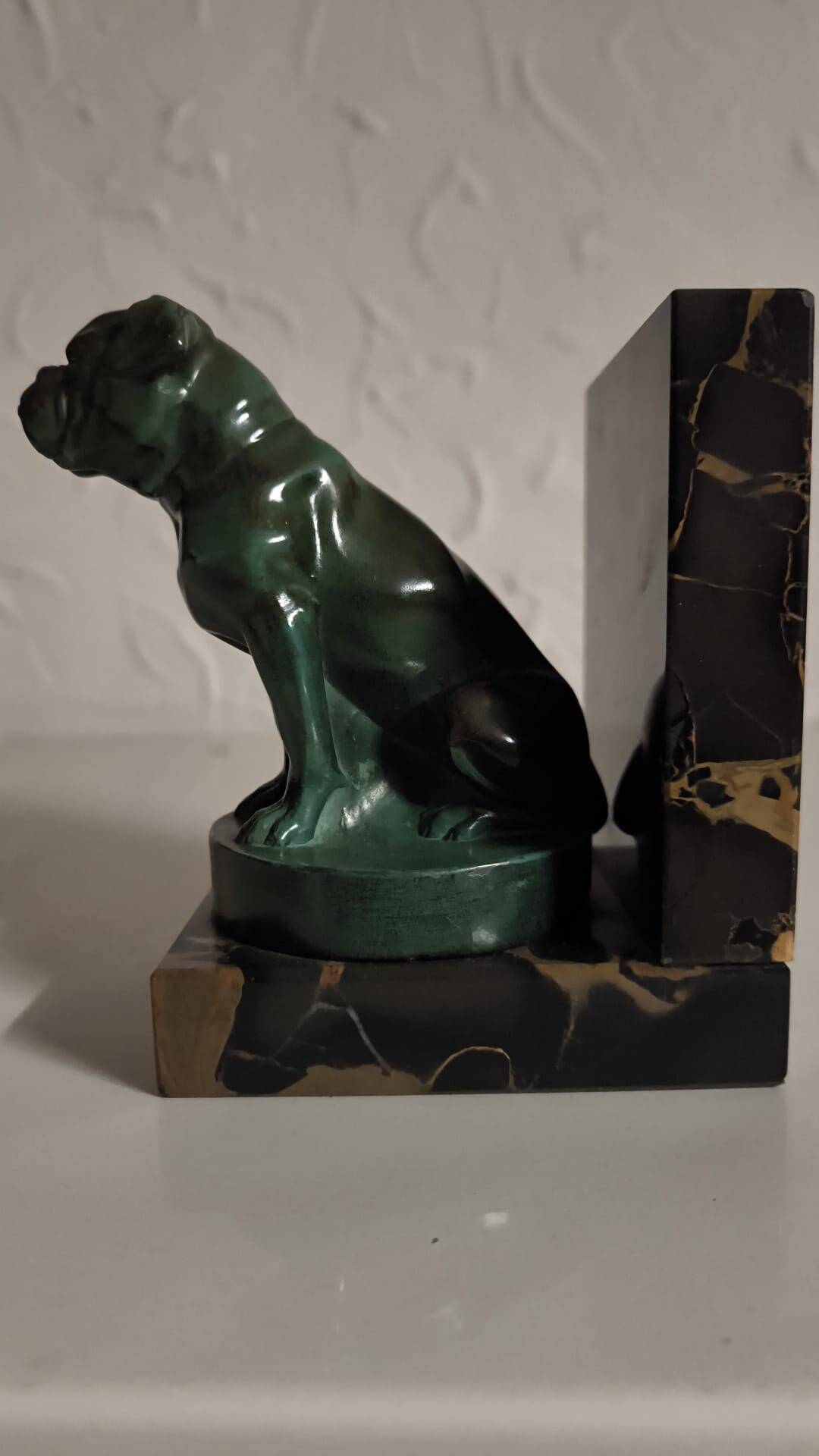 Art Deco Bookends Cat and Dog by Max Le Verrier