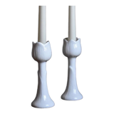 Pair tulip candlesticks