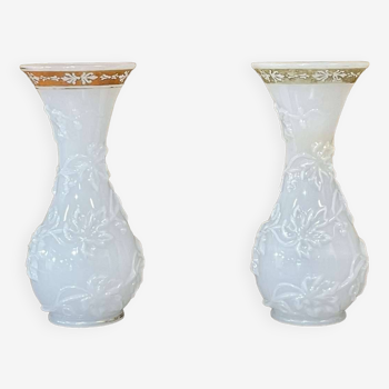 Pair of opaline vases early 20th century