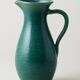Vintage blue-green enamelled earthenware carafe