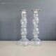 Pair of glass candlesticks