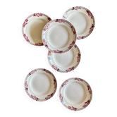 Set of 6 antique deep plates - Saint Amand Céranord
