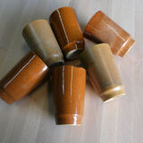 Set of 6 vintage stoneware cups