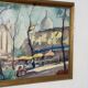Swedish Oil on Panel "Lakerstationen” by L. Knut Norman Vintage & Framed 46×38cm