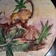 Large wall plate in ceramic with relief decoration