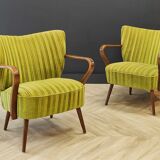 Two mid century cocktail chairs, vintage