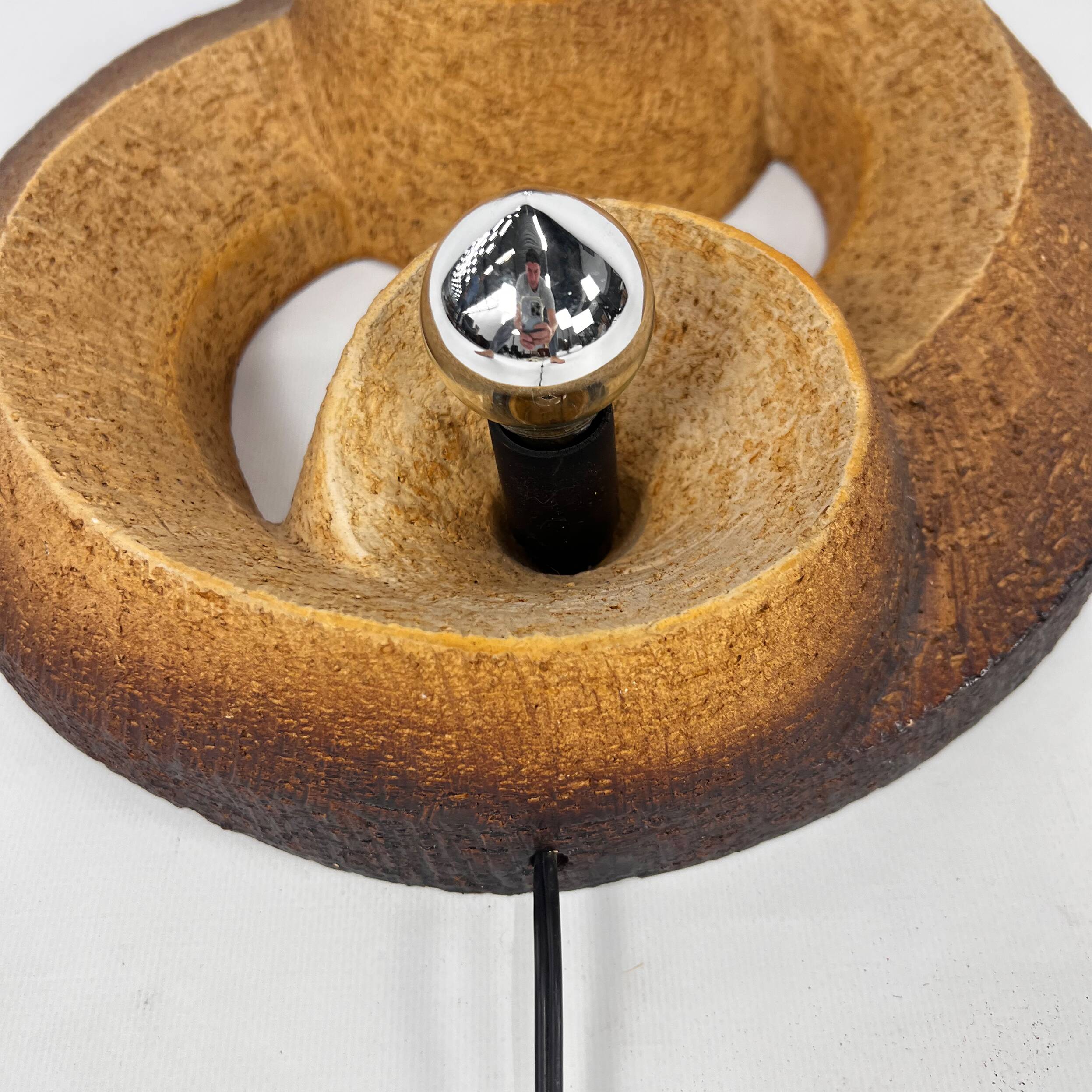 Mid Century Brutalist Ceramic Wall Lamp, 1960s