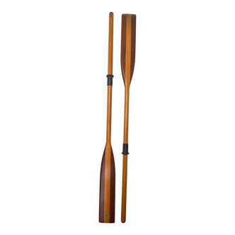 Paire de rames en bois vintage