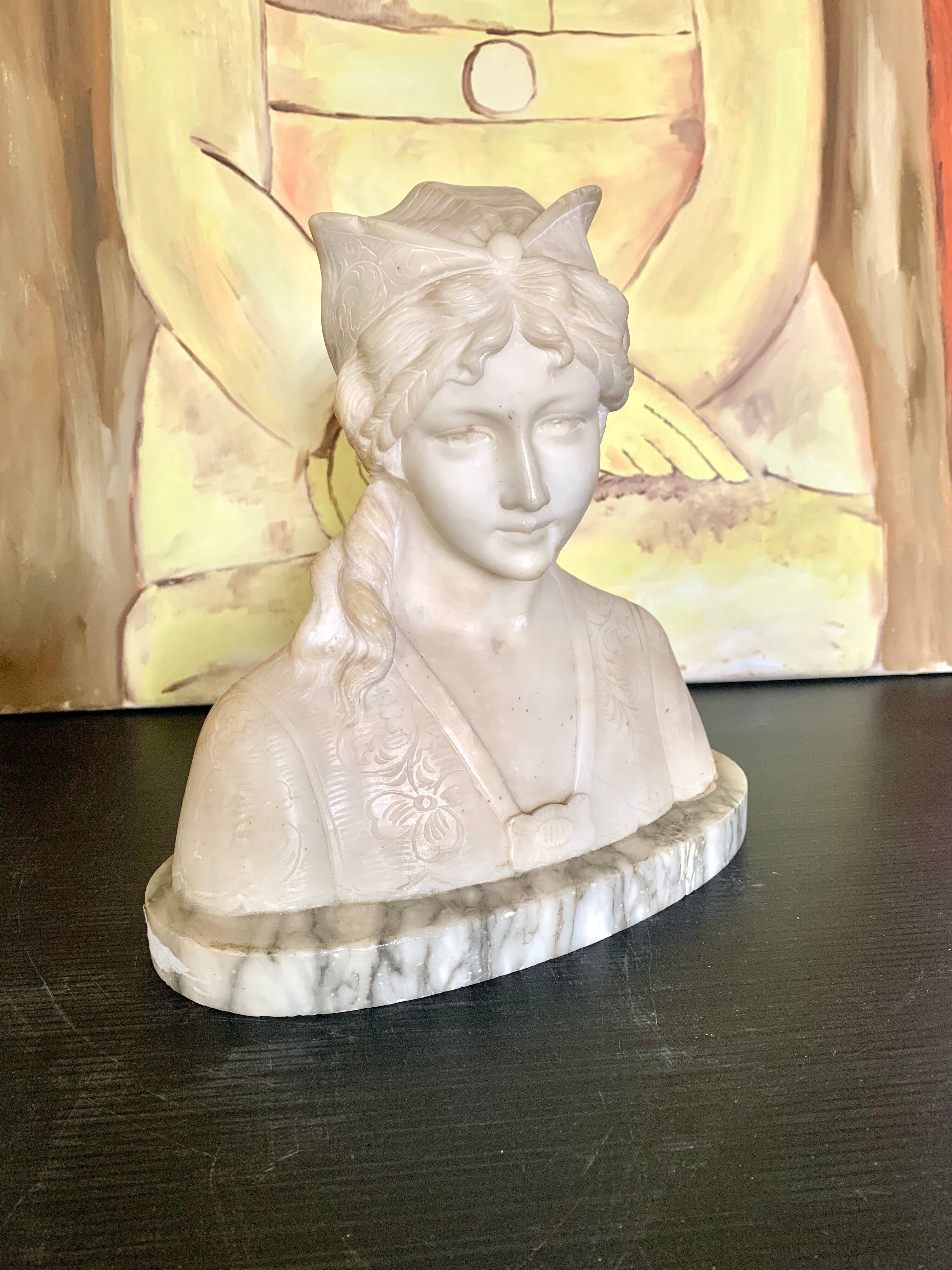 Alabaster bust