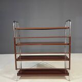 Étagère chromée Bauhaus en acier plié et tôle, Europe années 1930