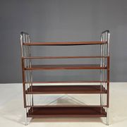 Chromed Bauhaus shelf in bent steel and sheet metal, Europe 1930s