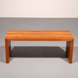 Elegant Italian mid-century beechwood bench (1960s)