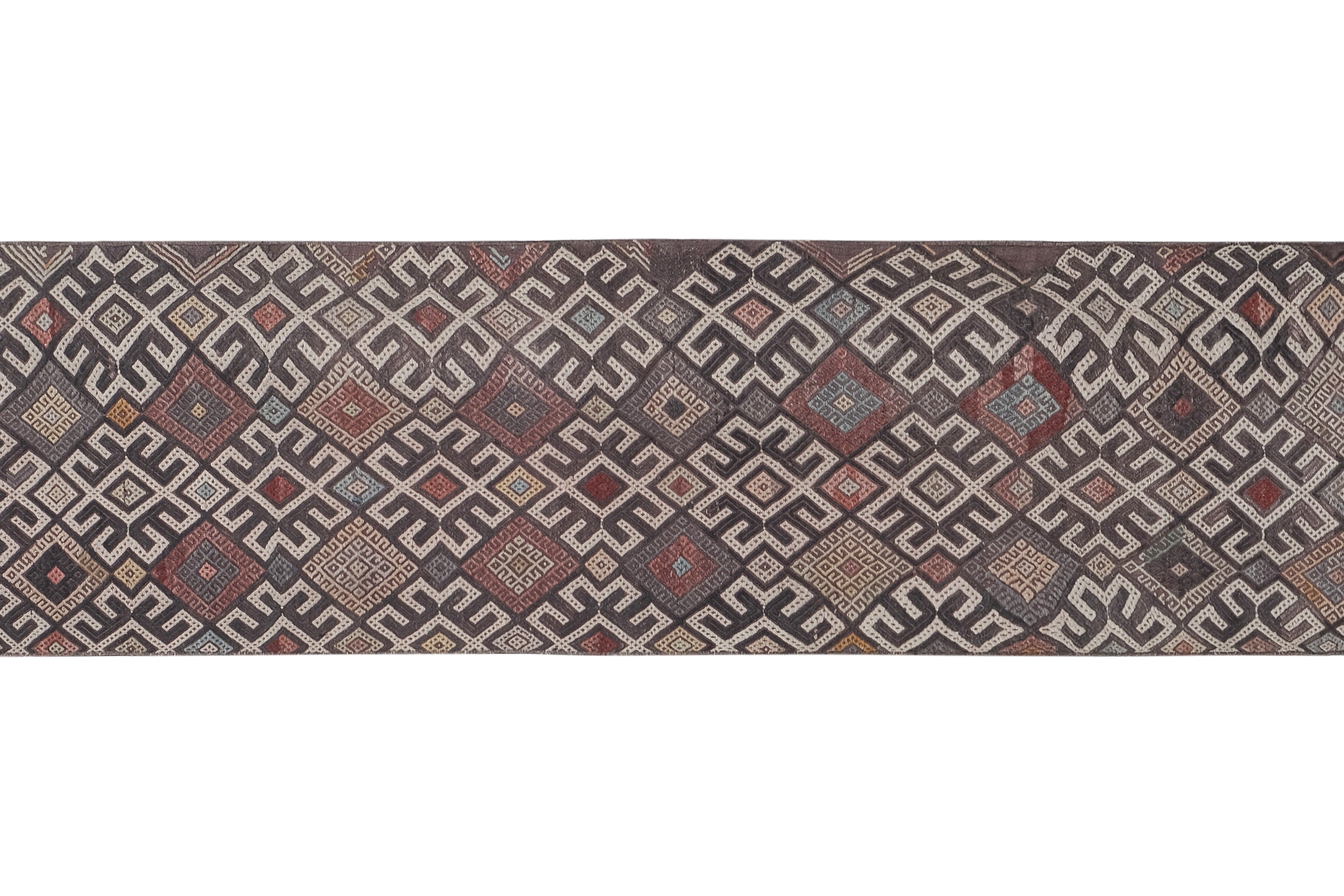 Vintage Turkish rug from Oushak, handwoven 64x275 cm