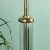 Brass and glass floor lamp