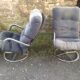 Chrome steel swivel tubular chairs