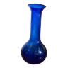 Vase verre soufflé bleu