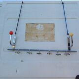 Vintage chrome coat rack and plastic balls