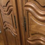 Louis XIII style wardrobe in solid oak wood