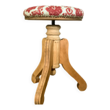 Ancien tabouret à vis retapissé