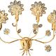 Palwa Hollywood Regency vergoldet Wandlampe Messing Swarovski Kristallen