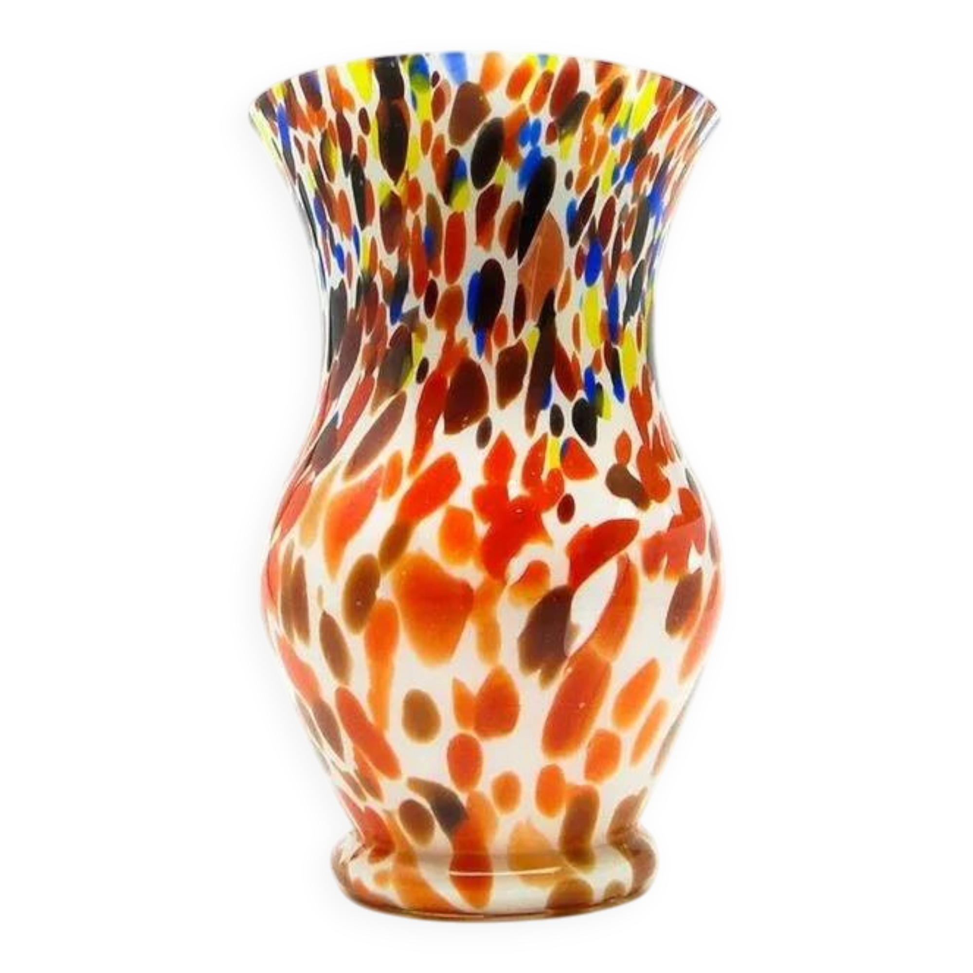 A9p kralik - art deco spatterglass vase 1930