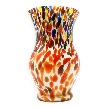 A9p kralik - art deco spatterglass vase 1930