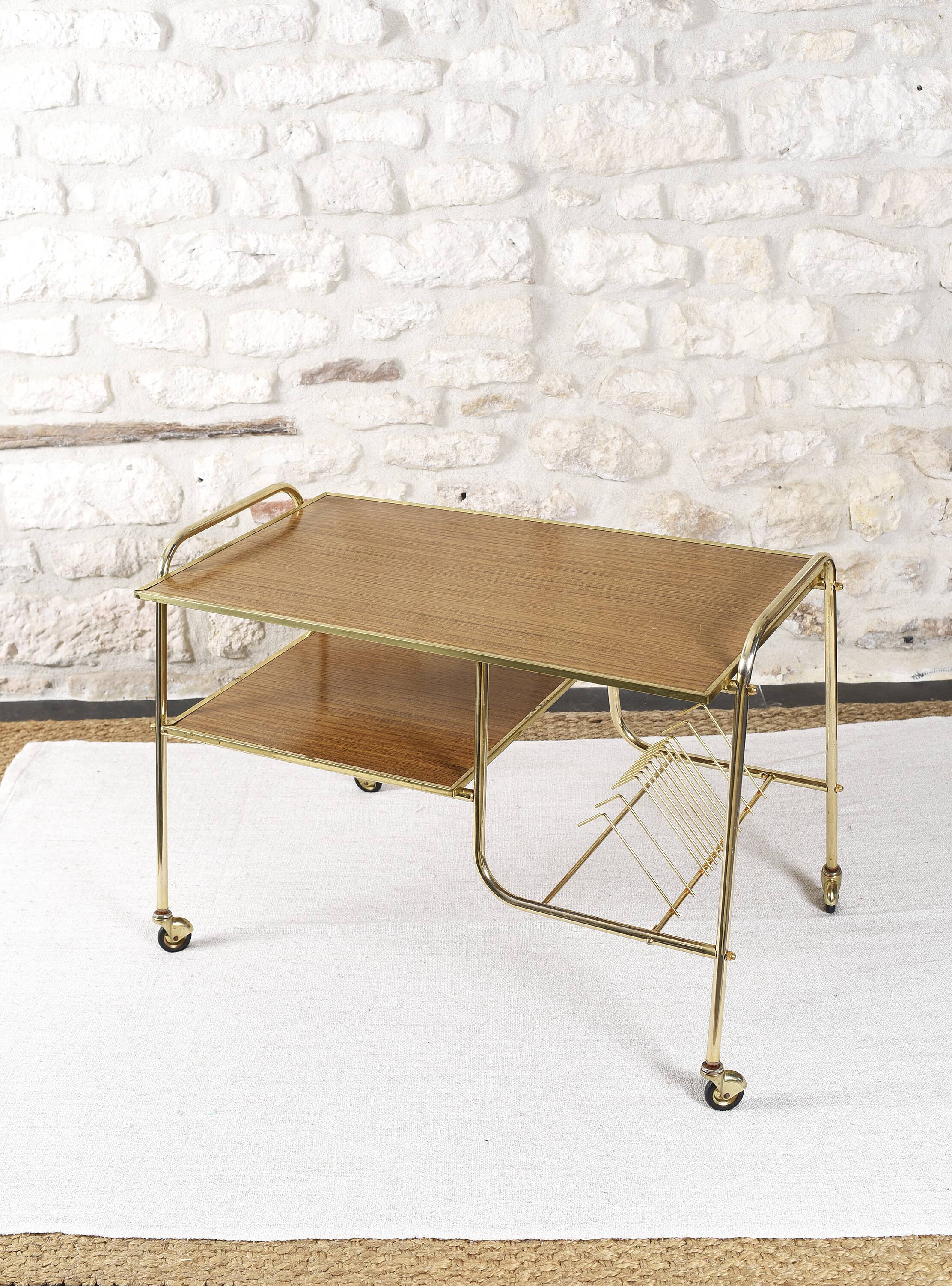 Vintage vinyl holder trolley