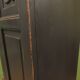 Black painted linen press wardrobe